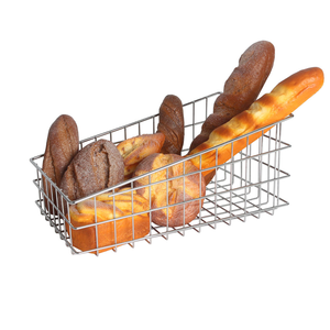 Home Store Durable Chrome Silver Bread Pastry Storage <b>Display</b> <b>Basket</b> - Product Image 6