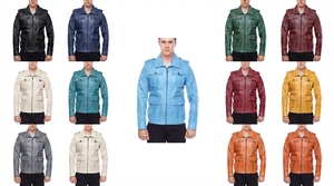 Veste de terrain unisexe en cuir de vachette, coupe ajustée, décontractée, pour l'hiver, avec fermeture éclair sur le devant, service OEM, pour un usage quotidien - Product Image 4