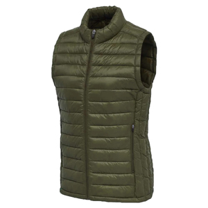 Chaleco acolchado grueso de color liso para mujer, ligero, sin mangas, con cremallera, para deportes, juvenil y adulto, tipo gilet, chaleco acolchado. - Product Image 5