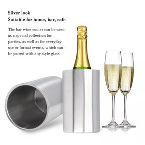 Enfriador de Botellas de Vino de Acero Inoxidable de Alta Calidad, Cubo para Champán con Doble Pared Aislante, para Venta al Por Mayor de Accesorios para Bares - Product Image 5