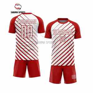 ชุดกีฬาสโมสรฟุตบอล ชุดแข่งขันฟุตบอลแท้ ราคาถูก ชุดฟุตบอล 100% โพลีเอสเตอร์ ป้องกันแบคทีเรีย ระบายอากาศได้ดี - Product Image 1