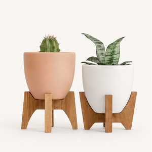 Modern Design Plant Stand Creative Natural Wooden Indoor Outdoor Planter <b>Holder</b> Elegant Flower Display <b>Pot</b> Solid Wood Garden - Product Image 3