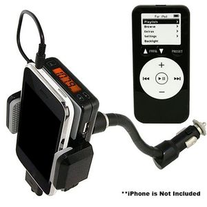 Caricabatterie per Auto Hands-Free con Trasmettitore FM, Telecomando, Supporto Telefono e Jack per Cuffie da 3,5 mm - Categoria Prodotto: Supporto per Auto - Product Image 3