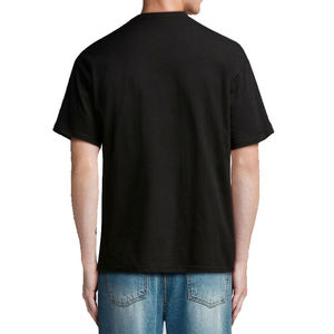 T-shirt Homme 100% Coton à Strass Personnalisé, Effet Scintillant sur le Devant, Respirant, Séchage Rapide, Écologique, Personnalisable, Couleur Unie, Manches Courtes - Product Image 3