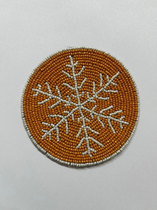 Embroidered Seed Bead Square Coastal <b>Coasters</b> Customized Yours Designs <b>Beaded</b> Multi Colors International Standards Quality 100% - Product Image 6