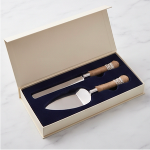 Spatule à gâteau en acier inoxydable, design tissé à la main, manche en métal confortable, couteau de service pour mariages et cérémonies - Product Image 6
