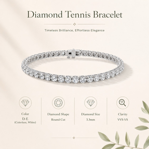 Bracelet tennis classique de 7 pouces avec diamants de laboratoire taille ronde, en or 14 carats, vente en gros, fabricant et fournisseur de bijoux fins OEM - Product Image 5