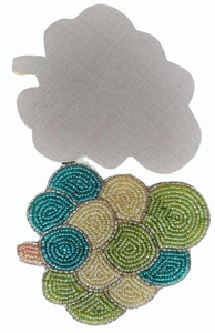Buddhist Style Handmade Embroidered Seed <b>Beads</b> <b>Coaster</b> with Custom Color and Unique Decorative Design - Product Image 5