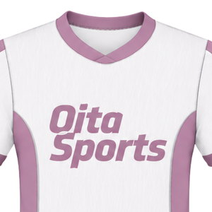 White <b>Pink</b> Rugby Jersey Short Sleeve V Neck Team Uniform Custom Breathable Training Athletic Sportswear Performance <b>Shirt</b> - Product Image 3