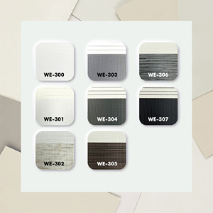 Persiana enrollable doble con tela Zebra, instalación integrada, diseño sencillo, efectos de filtrado de luz para ventanas francesas - Product Image 3