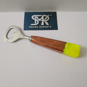 Ouvre-bouteille artisanal en bois et résine, ouvre-bouteille à bière, ouvre-capsule, outil de bar, manche en bois, accessoire de cuisine - Product Image 6