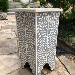 Tabouret d'appoint en os naturel blanc de qualité supérieure pour la décoration intérieure, tabouret d'appoint en os incrusté de qualité supérieure pour la maison et le bureau - Product Image 5