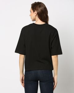 Custom Logo <b>Women</b> Oversized Graphic T <b>Shirt</b> Short Sleeve Crew Neck Casual <b>Black</b> Printed Tee Manufacturer - Product Image 3