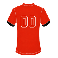 Conjunto de Camiseta y Pantalones Cortos de Fútbol Naranja, Uniforme de Entrenamiento Deportivo, Ropa Deportiva de Manga Corta para Partidos