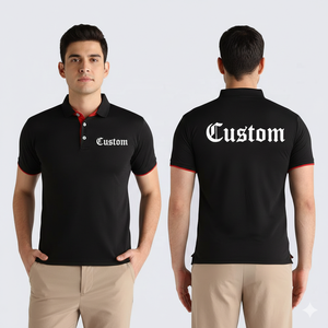 เสื้อโปโลชาย ออกแบบเองได้ แบรนด์ของคุณเอง ลำลอง ผ้าถัก พิมพ์ลาย มีกระเป๋าเสื้อ แขนสั้น ผ้าโพลีเอสเตอร์ แห้งเร็ว สำหรับตีกอล์ฟ - Product Image 3