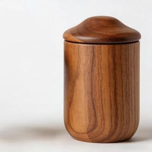 Recipiente de Madera Ecológico de Alta Calidad para Café, Tarro de Almacenamiento con Tapa Vintage para Condimentos, Sal, Pimienta, Azúcar, Lavable a Mano - Product Image 5