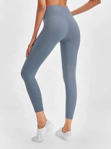 Women's Solid Naked Feeling Yoga Pants Pockets High Waist Gym Workout Running <b>Leggings</b> - Product Image 6