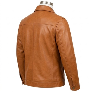 Top Quality <b>Men</b> <b>Leather</b> <b>Jacket</b> Designed With Durable Fabric And Comfortable Fitting Featuring Smooth Finishing Neat Stitching - Product Image 4
