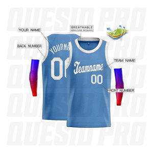 Maillot de basketball sublimé, vêtement de sport respirant, maillot de basketball cousu avec numéros d'équipe imprimés, tenue de sport à enfiler - Product Image 2