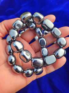 Bracelets unisexes classiques en shungite élite, perles de 10-13 mm, certifiées par un tiers, accessoires de haute qualité, vente chaude pour les fêtes - Product Image 4