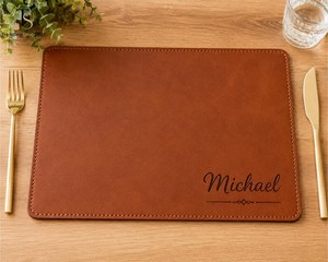 Napperons en cuir véritable sur mesure, imperméables et lavables, pour restaurants haut de gamme LPM-0008 - Product Image 3