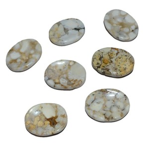 De fluorita te preocupes Oval piedra de ágata Natural | Cuarzo de oro te preocupes piedra - Product Image 5