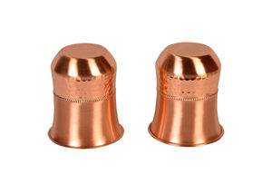 Gobelet en cuivre martelé à bord évasé profond, verre à boire, tasse à eau ayurvédique, vaisselle artisanale, cadeau en gros - Product Image 4