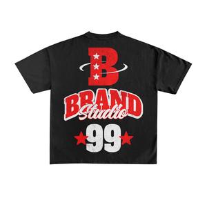 T-shirts de sport tendance personnalisés en gros, 100 % coton, col rond, coupe ample pour hommes - Product Image 2