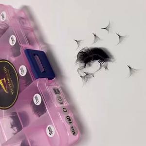 Extensions de cils synthétiques pré-faits en éventail pour volume, 3D-20D, tailles mixtes CC DD M Curl, vente en gros Vietnam, emballage privé OEM - Product Image 3