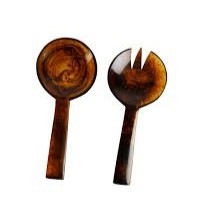 Cuillère en résine artisanale moderne avec bol rond artistique, manche décoratif unique, ustensile de service de cuisine haut de gamme pour table à manger - Product Image 3