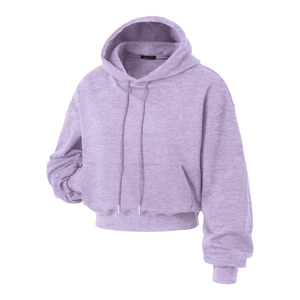 บริการ OEM เสื้อฮู้ดดี้ผู้หญิงราคาถูก ทรงครอป สไตล์ลำลอง สตรีทแวร์ ไหล่ตก ระบายอากาศได้ดี เป็นมิตรกับสิ่งแวดล้อม เสื้อฮู้ดดี้ถักนิตติ้ง - Product Image 4