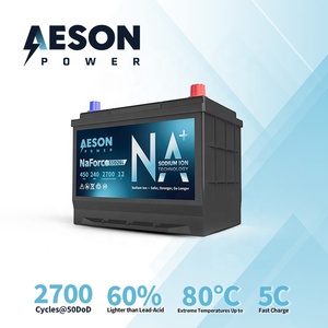 55D26L 나트륨 이온 자동차 배터리 MF 시동용 12V 450CCA 2700회 사이클 4.5KG 경량 긴 수명 자동차 시동용 - Product Image 1