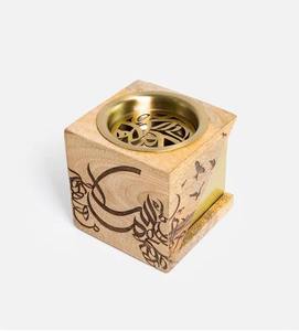 Quemador de incienso de sándalo hecho a mano con diseño de caligrafía árabe para uso aromático, soporte de madera estilo chino - Product Image 2