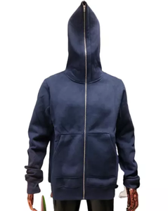 Custom High Quality Streetwear Hoodie Blank Zip up Vintage Double Layer Acid Wash Distressed Zip up Hoodie - Product Image 5