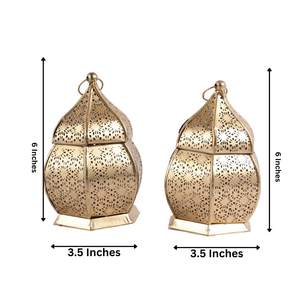 Lanterne décorative marocaine islamique en métal de style arabe, fabriquée à la main, écologique, sans flamme, blanche, avec verre coloré, de la marque Antique Creations. - Product Image 6