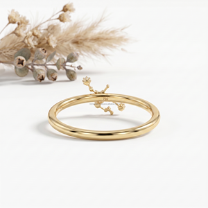 Nouvelle Bague Zodiaque Vierge Tendance, Bijou de Luxe en Or et Diamant, Style Raffiné et Élégant, Choix Tendance 2026 à moins de 100 $ - Product Image 2