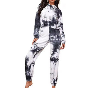 Ensemble de survêtement 2 pièces OEM pour femme en molleton de coton, motif uni, comprenant un sweat à capuche et un pantalon de jogging, respirant et écologique, collection automne - Product Image 3