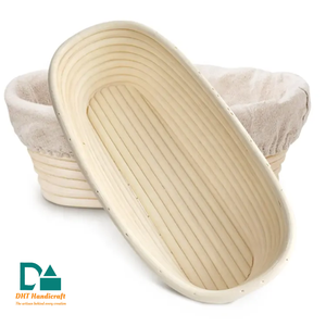 Juego de Cestas Ovaladas de Ratán Natural para Fermentación de Pan de Levadura - Product Image 3