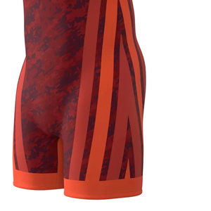 Maillot de lutte personnalisé doré, séchage rapide, respirant, léger, 100 % polyester, impression par décharge, logo avant, durable - Product Image 4