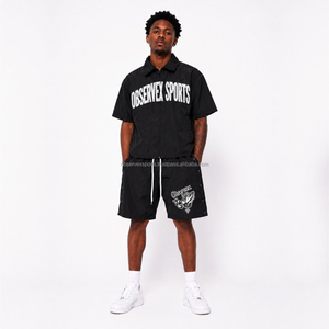 Windbreaker <b>Set</b> Streetwear Outerwear <b>Sets</b> <b>Men's</b> Tracksuit Windbreaker Short <b>Set</b> Lightweight Breathable Eco-Friendly Sweat Shorts - Product Image 1