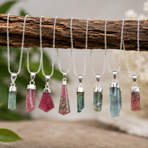 Colgante de Turmalina Multicolor de Alta Calidad, Joyería de Piedras Preciosas Naturales con Plata de Ley 925 - Product Image 1