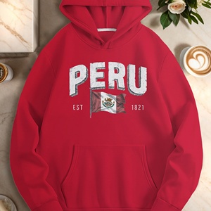 PERU tipografía vintage con bandera sudaderas casual de mujer - Product Image 3