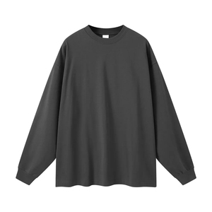 T-shirt décontracté pour homme en jersey 100% coton, col montant, manches raglan, uni, logo personnalisé, OEM ODM, fabricant en gros - Product Image 5