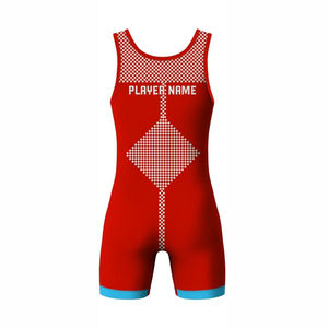 Último Diseño, Singlet de Lucha Libre Sublimado, Elástico, Transpirable, de Secado Rápido, Talla Grande, Unisex, Corte Regular, Logotipo Personalizado para Equipo - Product Image 3