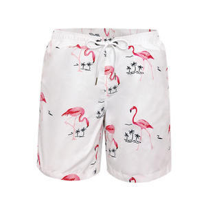 Short de bain pour homme bleu marine imprimé, respirant, séchage rapide, taille mi-haute, avec cordon de serrage, short de plage décontracté d'été avec poches - Product Image 2