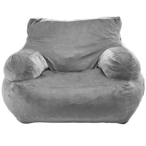 "Adult <b>Bean</b> <b>Bag</b> Chair with Armrests Plush Fluffy Filling Air/EPS Options" - Product Image 1