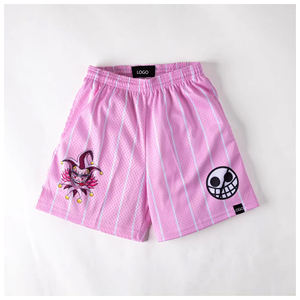 Verano personalizado en blanco secado rápido gimnasio Atlético 100% poliéster hombres pantalones cortos de malla lisa con bolsillo pantalones cortos de poliéster hasta la rodilla para hombres - Product Image 2