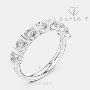 Bague de mariage en or blanc 14 carats avec diamant de laboratoire certifié IGI, taille ronde 1,47 carat, bijou raffiné, cadeau pour fiançailles, mariage ou anniversaire - Product Image 2