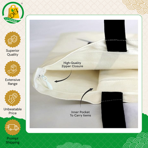 Bolsa de Compras de Algodón Teñido y Estampado Personalizado, Ecológica y de Buena Calidad, con Asa de Lona Suave y Resistente - Product Image 4