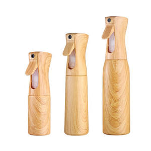IKZARSA CIK-186 Ensemble de flacons pulvérisateurs à texture bois, 3 tailles, brume fine, corps en plastique rechargeable, finition naturelle, pulvérisateur à gâchette - Product Image 1